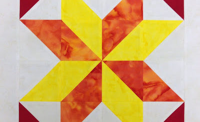 How to piece a patchwork Sun Star Block